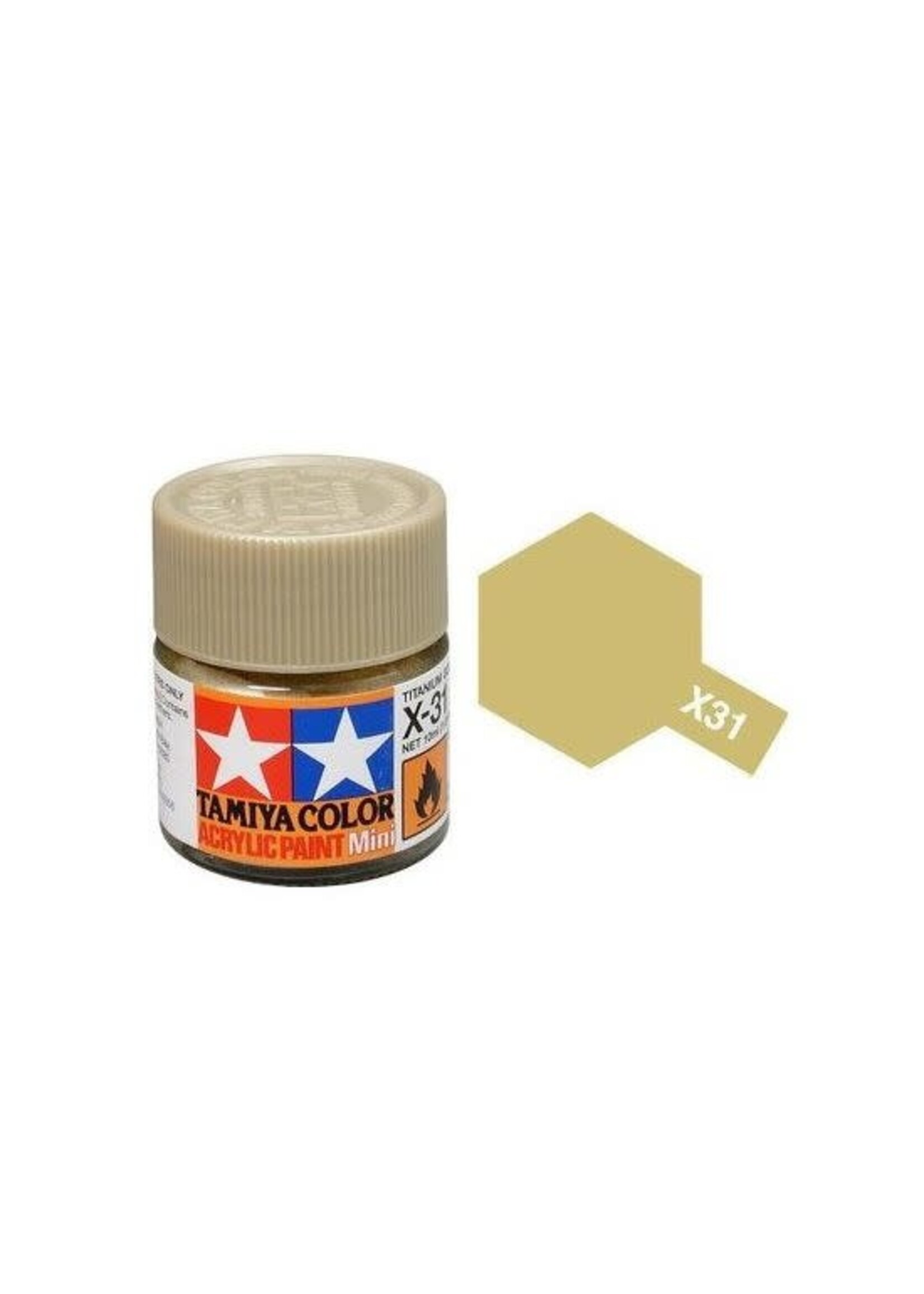 Tamiya TAMEX31 Enamel Gloss Titanium Gold (10ml)