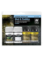 Vallejo VAL73189 Pigment Mud & Puddles Weathering Set