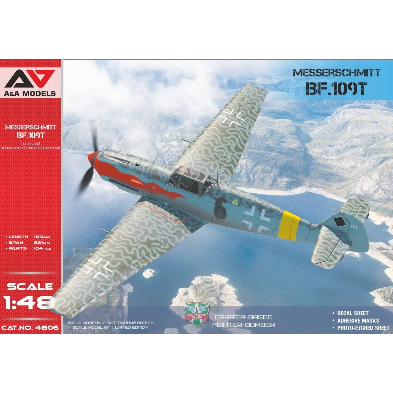 A&A Models AAM4806 Messerschmitt BF.109T (1/48)