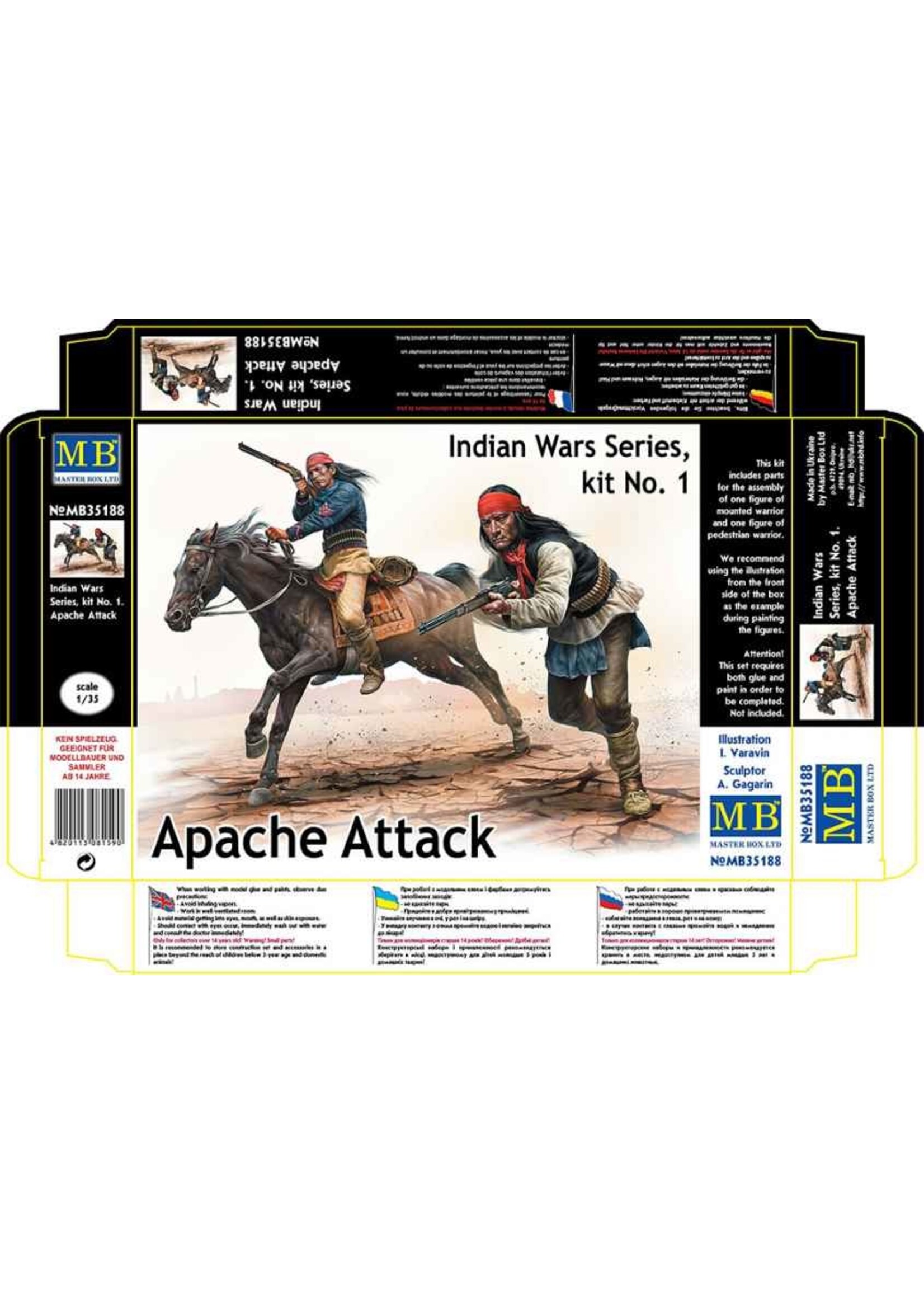 Master Box ***MSTBX35188 Indian Wars Series Apache Attack (1/35)