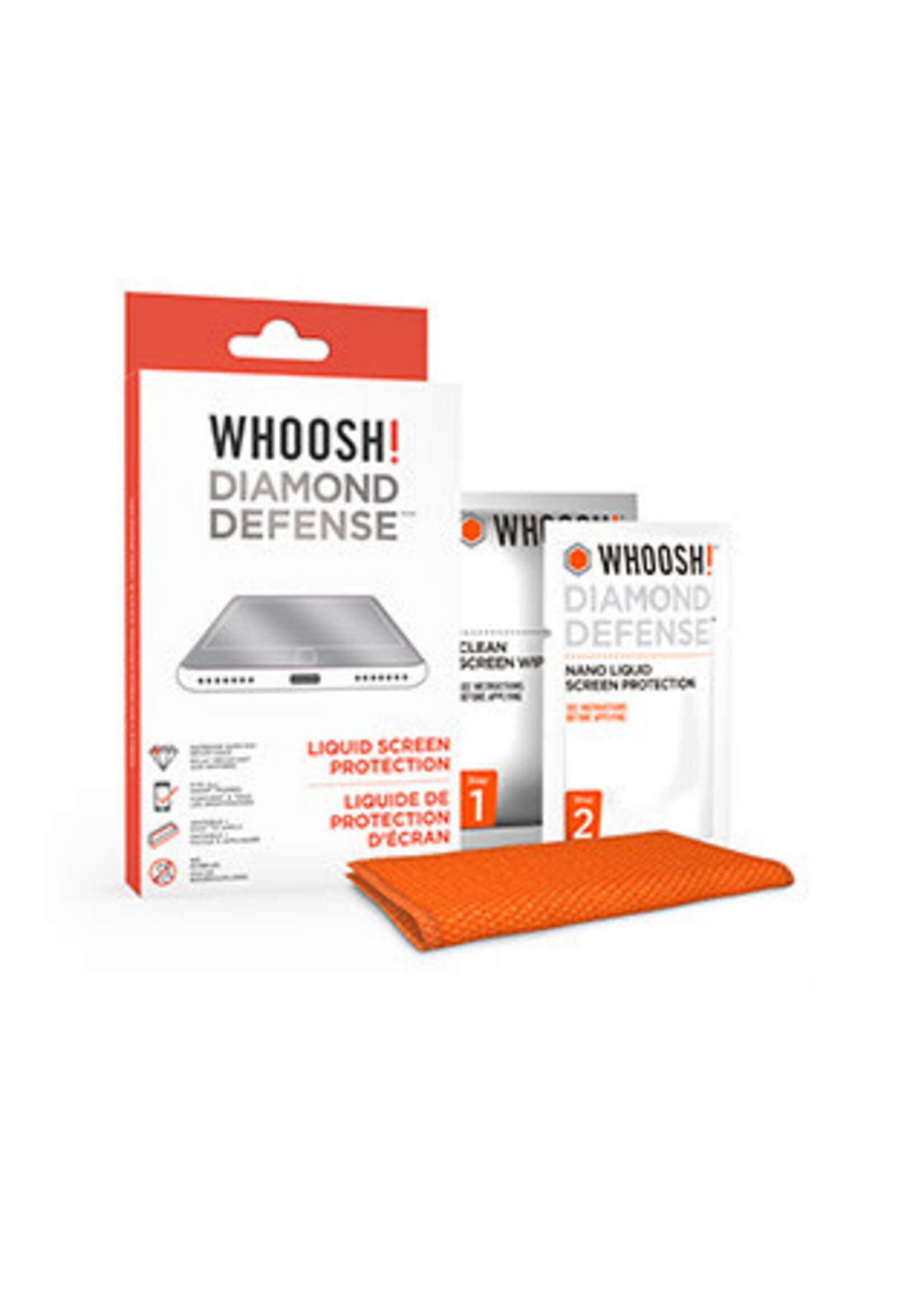 ***Whoosh! Diamond Defense Liquid Nano Screen Protection with Cloth