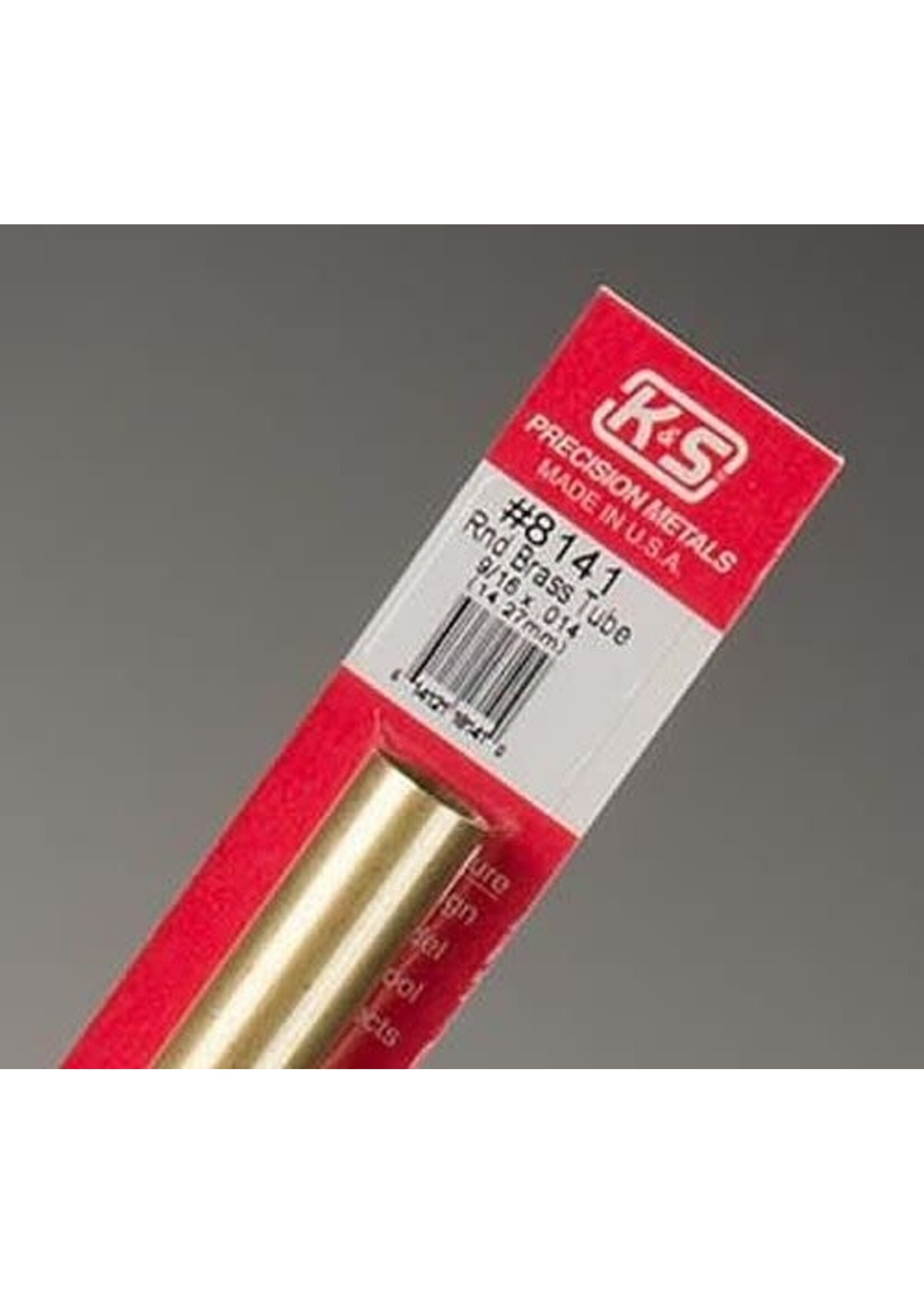 K&S Metals KSE8141 9/16 in Round Brass Tube