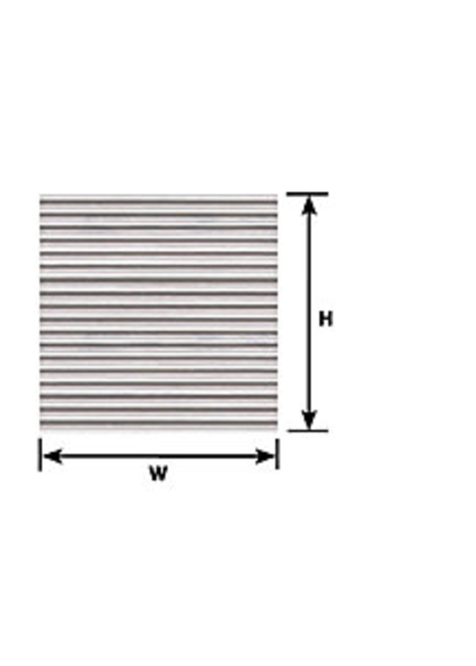 Plastruct PLA91509 HO Scale Corrugated Siding Sheet