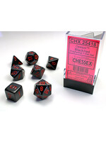 Chessex Dice RPG 25418 7pc Opaque Black/Red