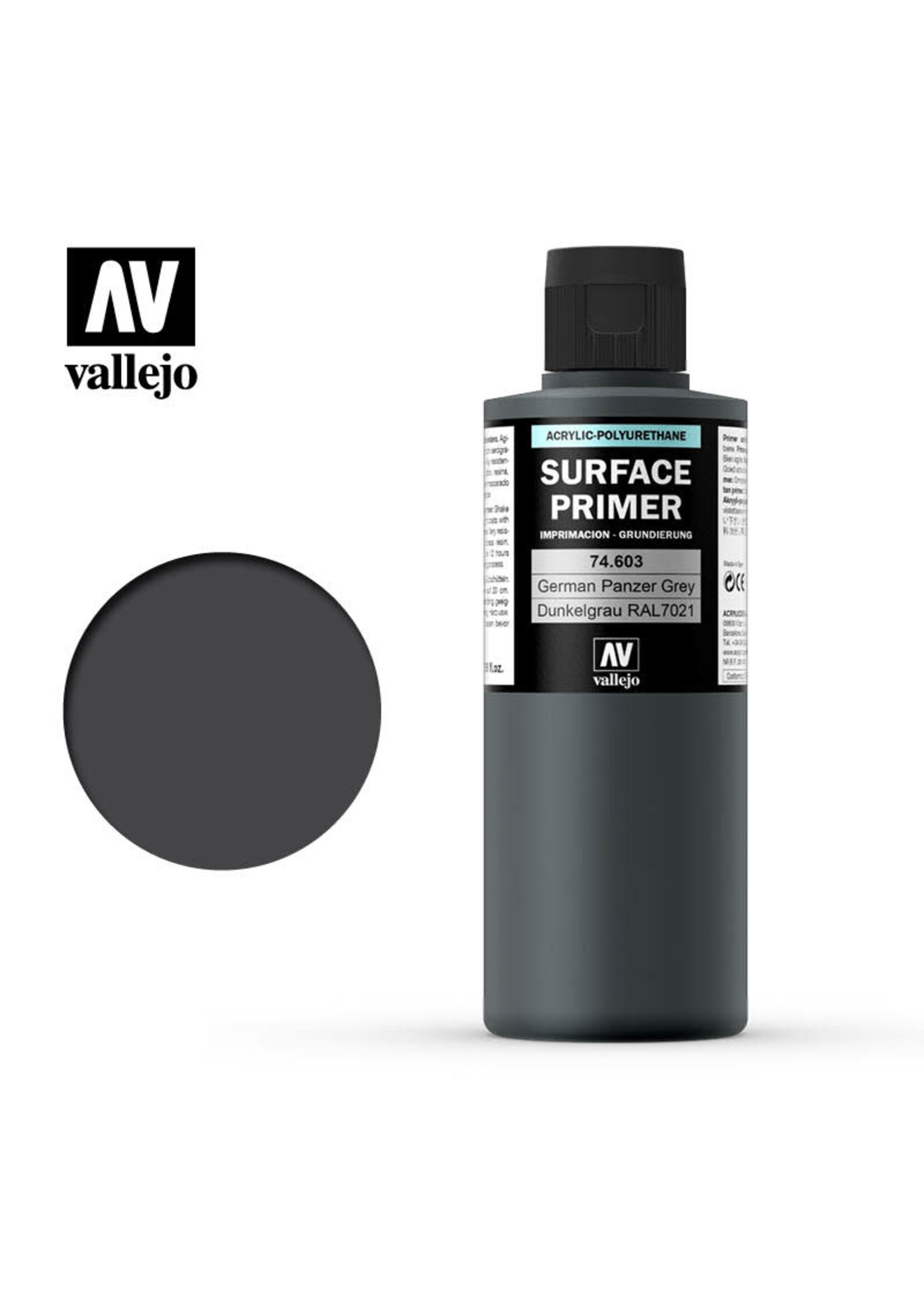 Vallejo VAL74603 Primer German Panzer Grey (200ml)