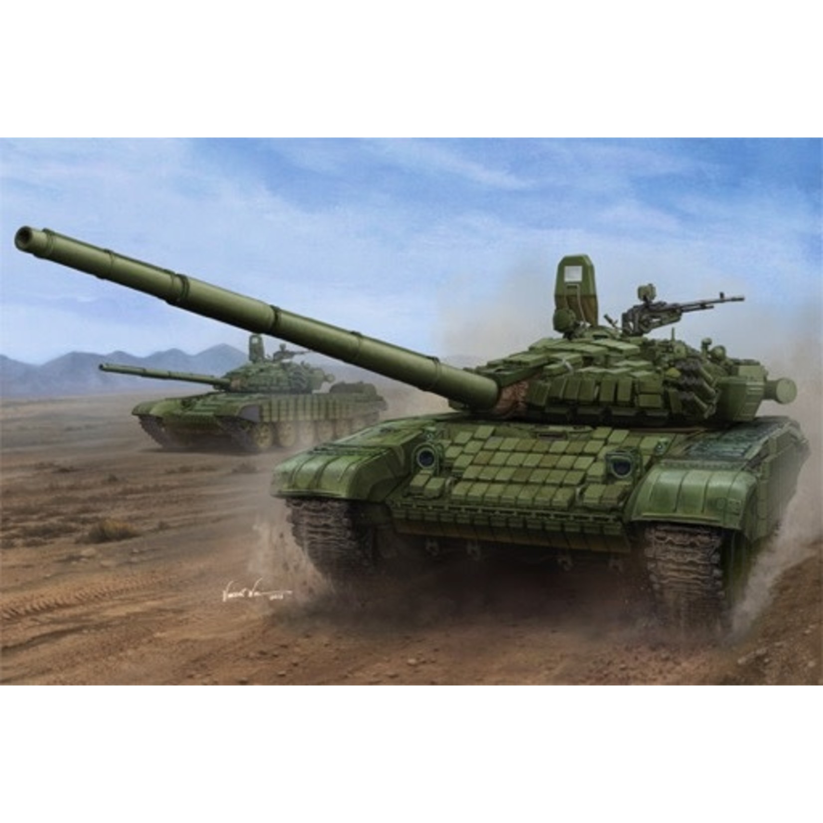 Trumpeter TRU00925 T-72B/B1 MBT with Kontakt-1 Reactive Armour (1/16)