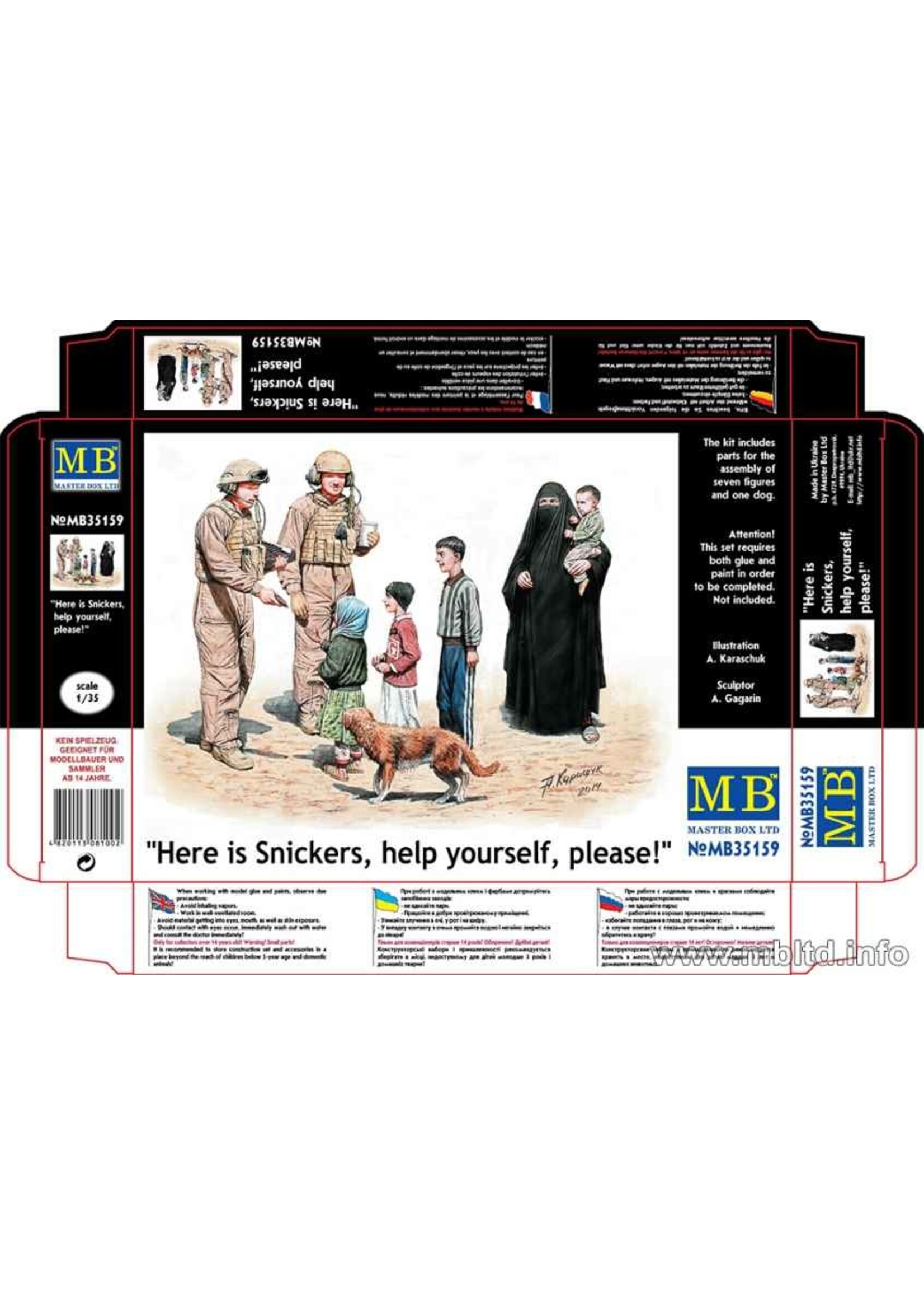 Master Box ***zMSTBX35159 Here is Snickers Help Yourself Please! (1/35)