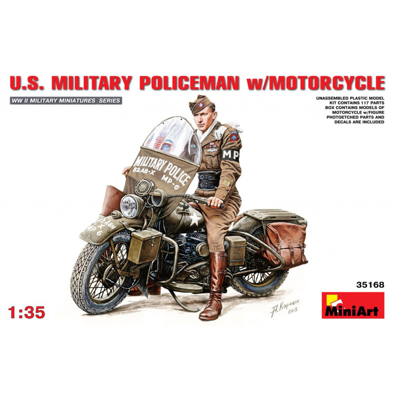 MiniArt MIN35168 US Military Policman with Motorcycle (1/35)