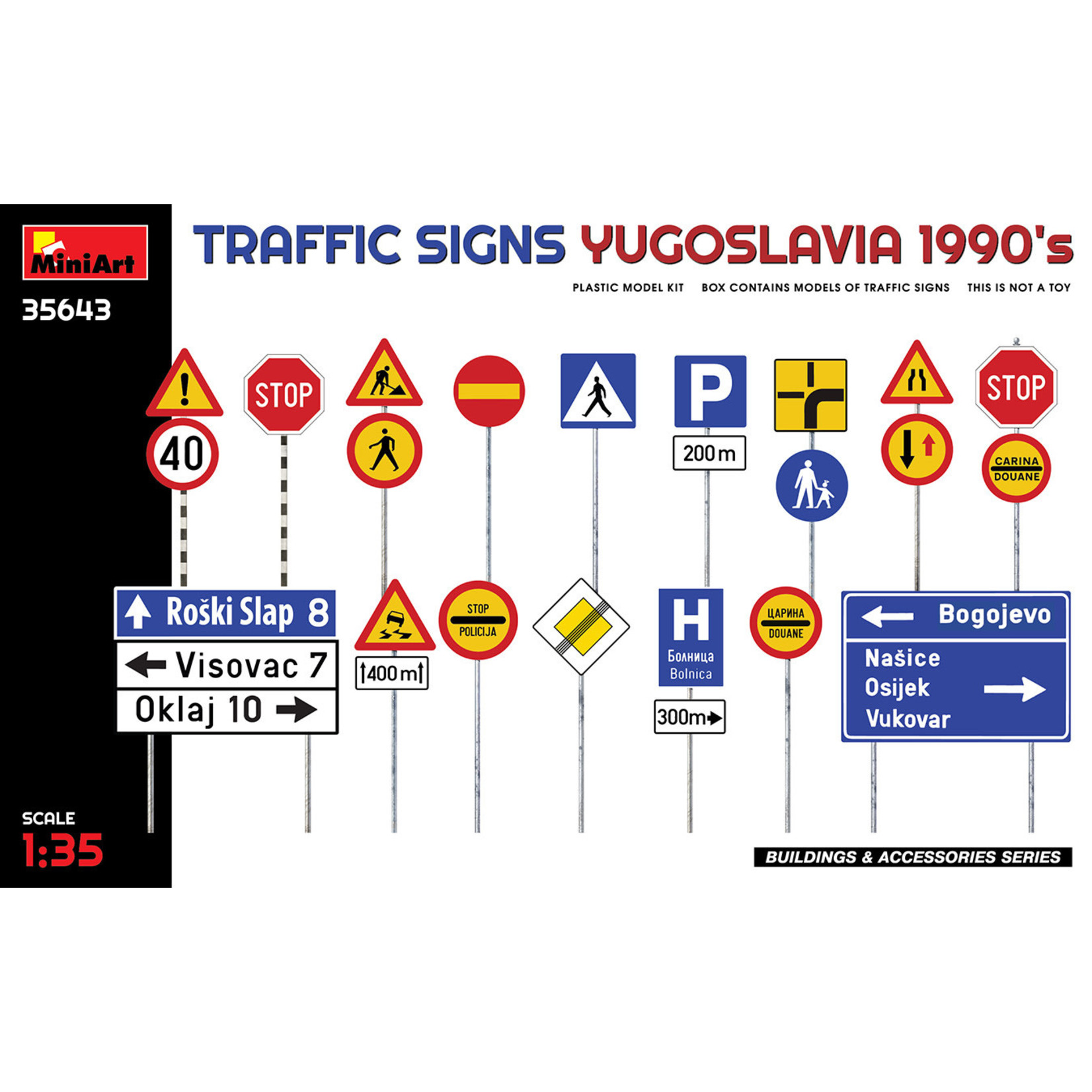 MiniArt MIN35643 Traffic Signs Yugoslavia 1990's (1/35)