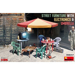 MiniArt MIN35647 Street Furniture with Electronics & Umbrella (1/35)