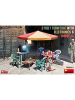 MiniArt ***MIART35647 Street Furniture with Electronics & Umbrella (1/35)