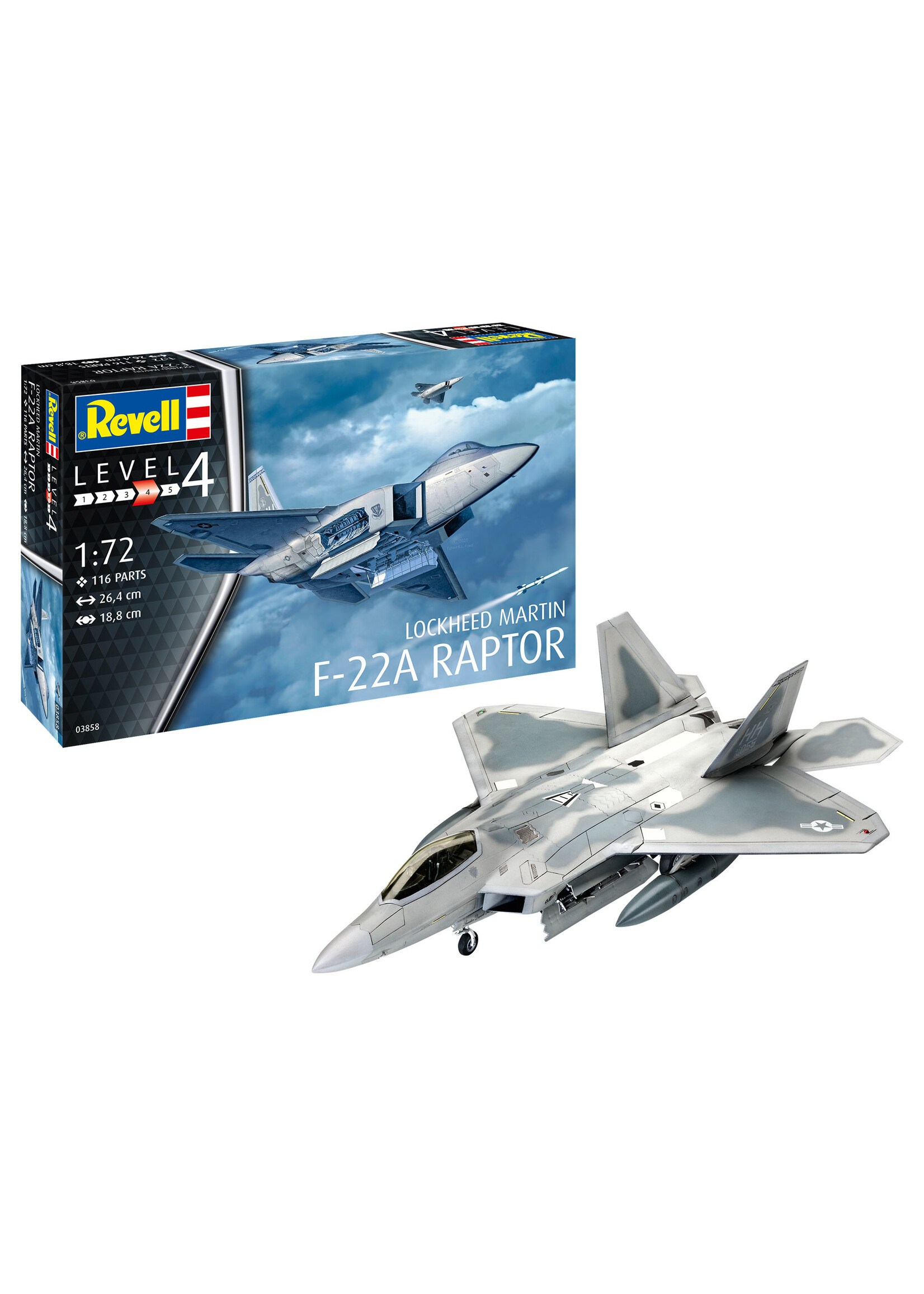 Revell Germany RVG3858 Lockheed Martin F-22A Raptor (1/72)