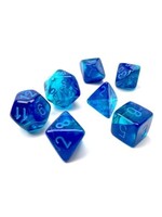 Chessex Dice RPG 26463 7pc Gemini Poly Blue-Blue/Light Blue Luminary