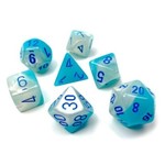 Chessex Dice RPG 26465 7pc Gemini Poly Turquoise-White/Blue Luminary