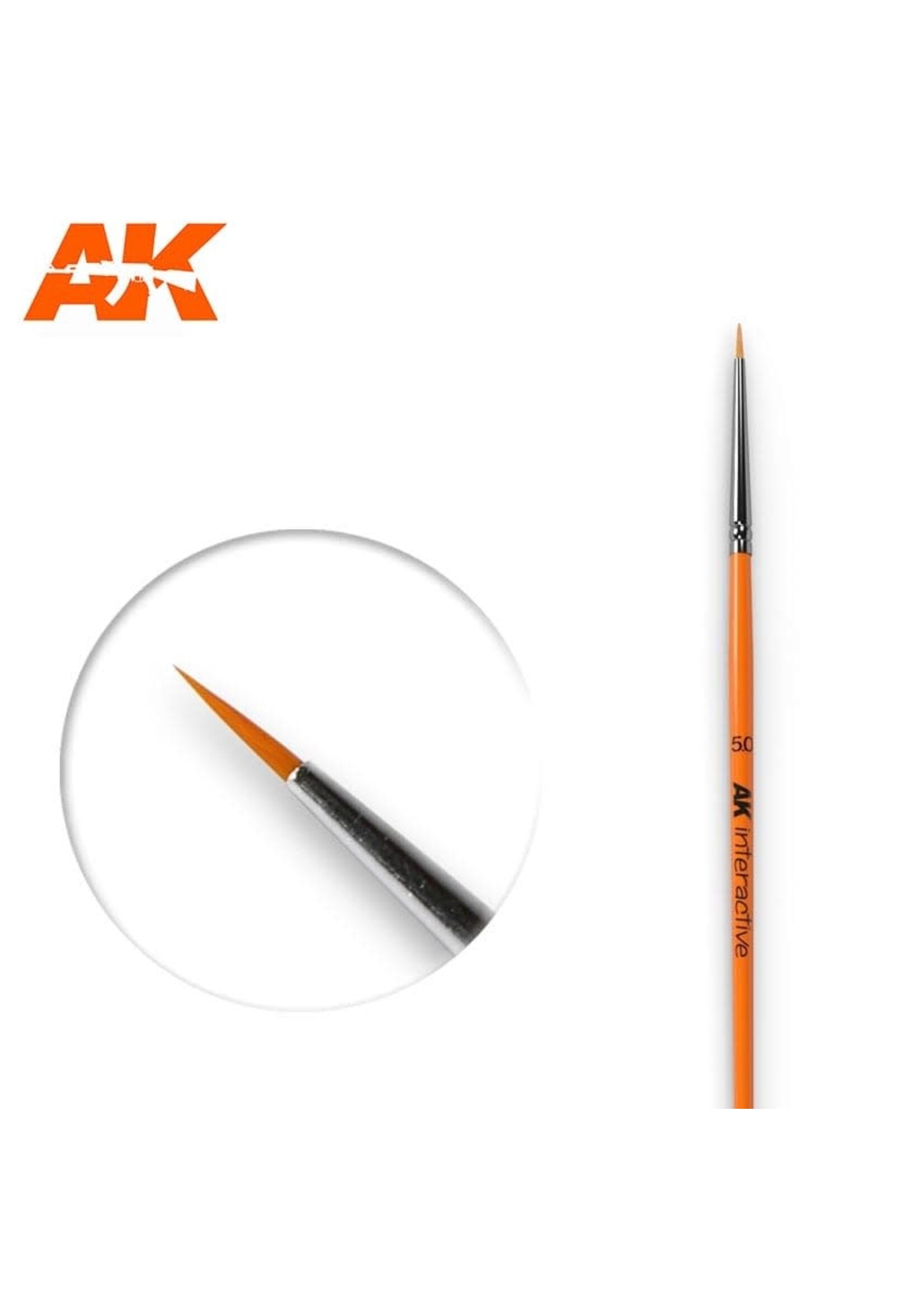 AK Interactive ***AK-600 Interactive Round Brush 5/0 Synthetic