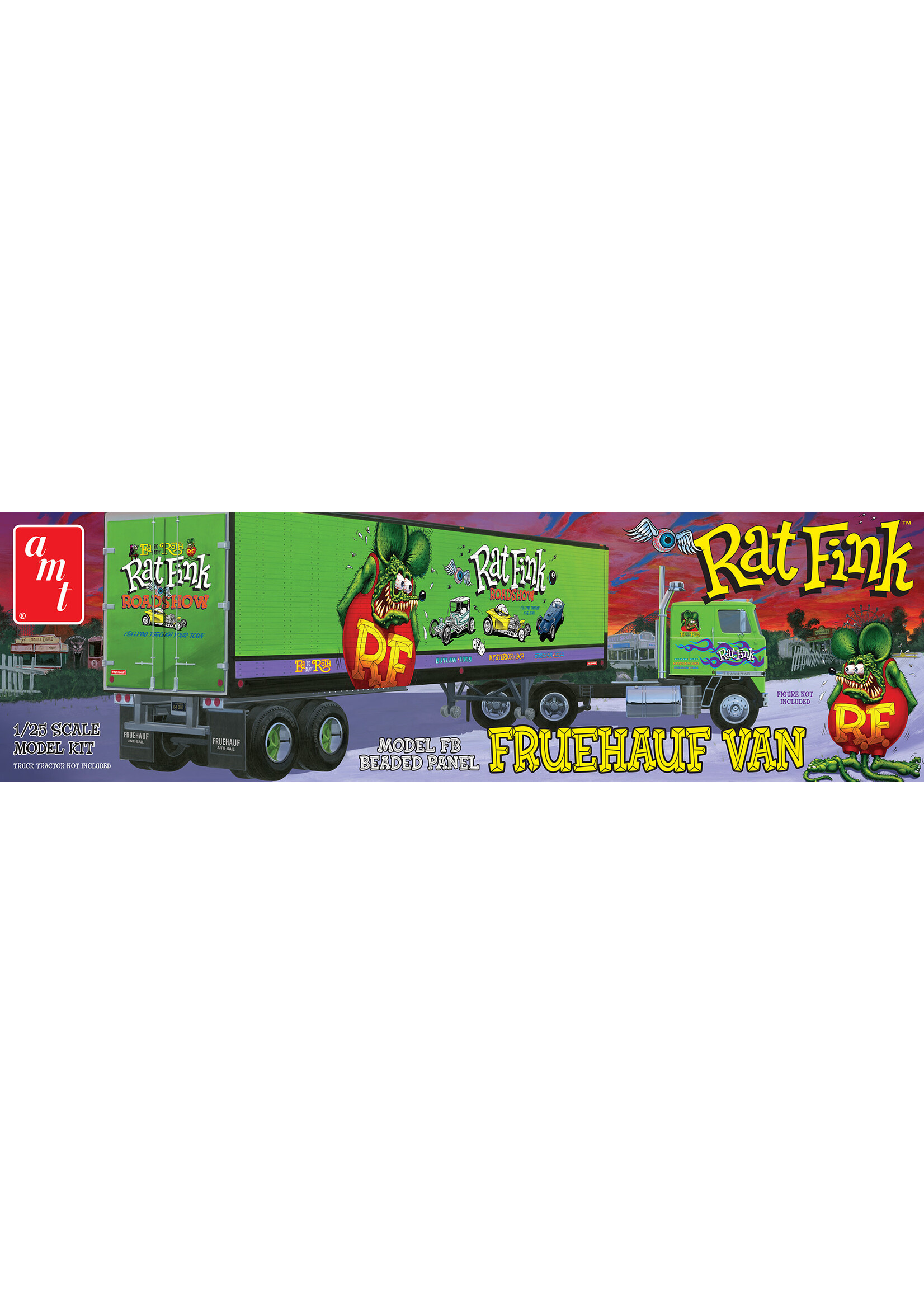 AMT ***AMT1292 Fruehauf Beaded Van Trailer Hauler (1/25)