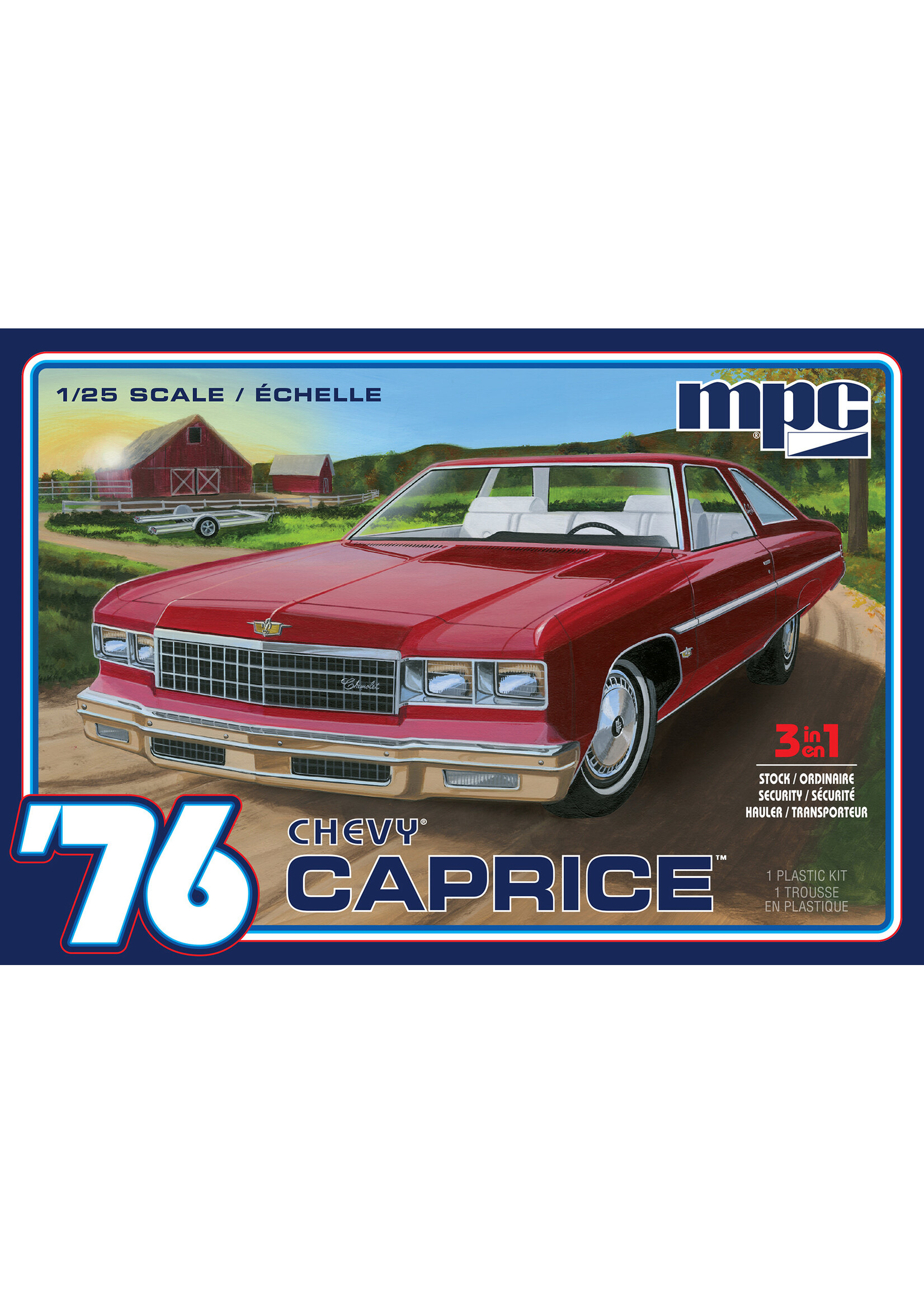MPC MPC963 1976 Chevy Caprice with Trailer (1/25)