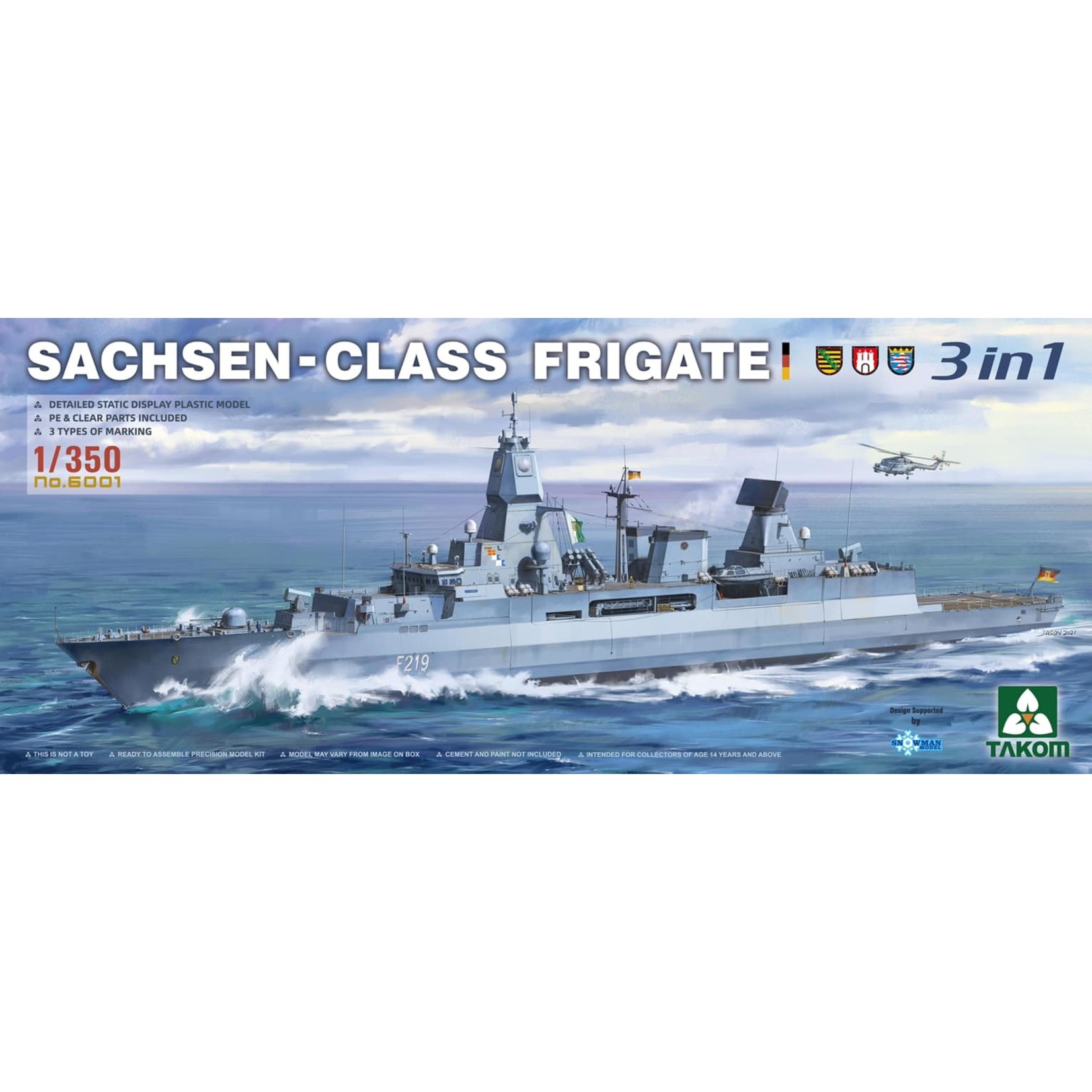 Takom TAK6001 Sachsen Class Frigate (1/350)