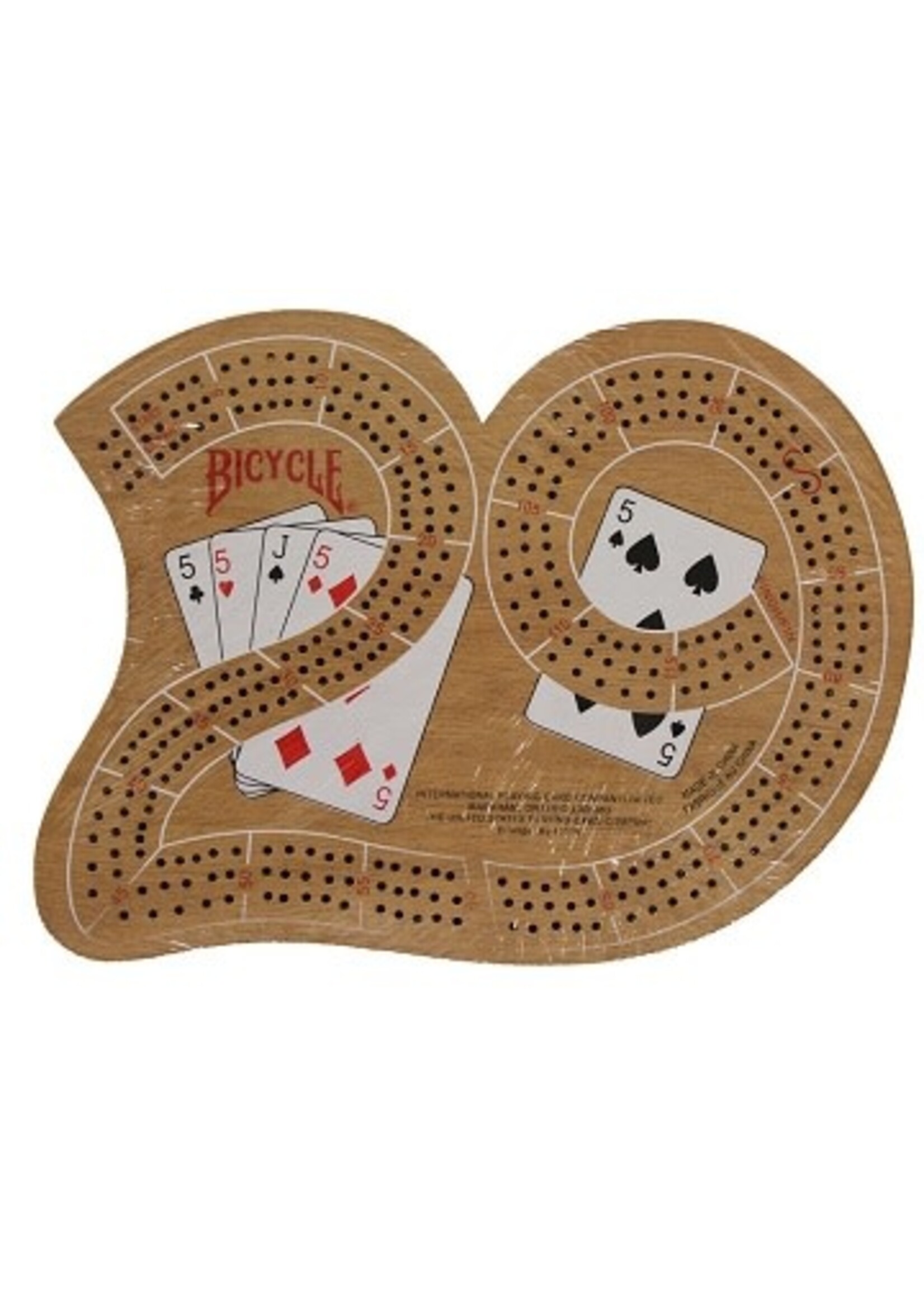 Bicycle Large 29 Wooden Cribbage Board