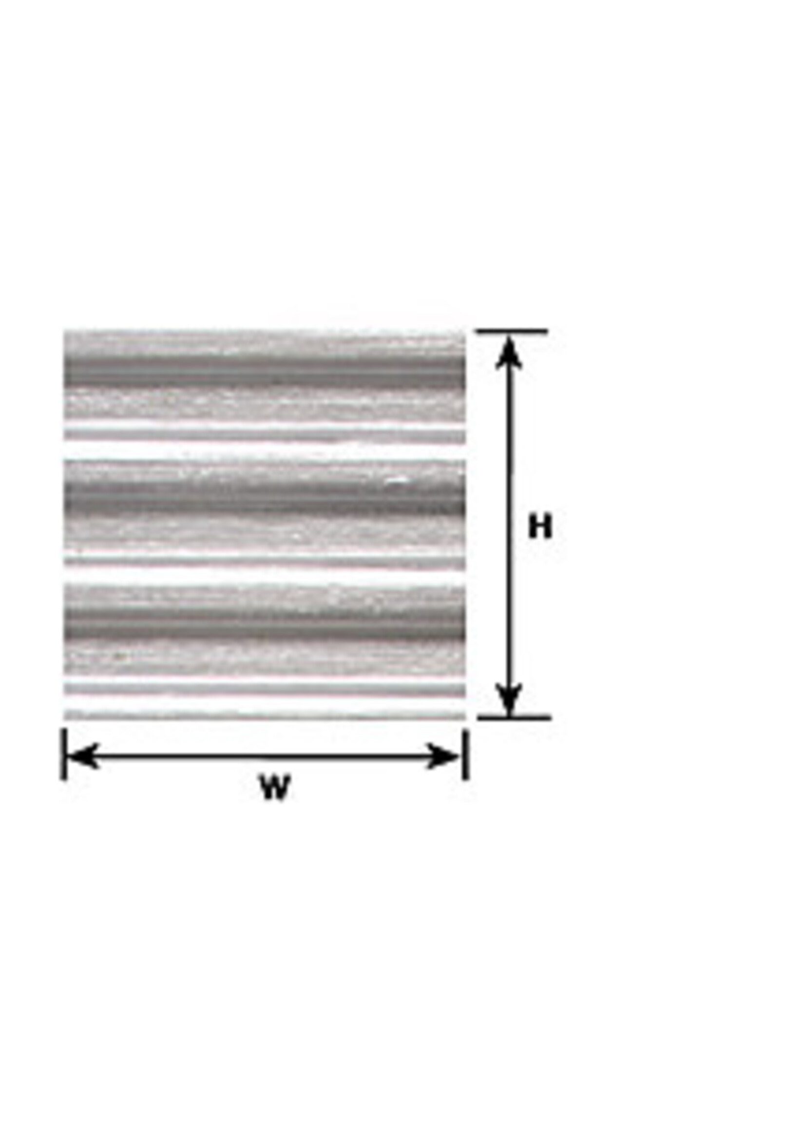 Plastruct PLA91522 Corrugated Siding Sheet