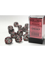 Chessex Dice 16mm 23618 12pc Translucent Smoke/Red