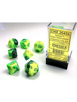 Chessex Dice RPG 26454 7pc Gemini  Green-Yellow/Silver