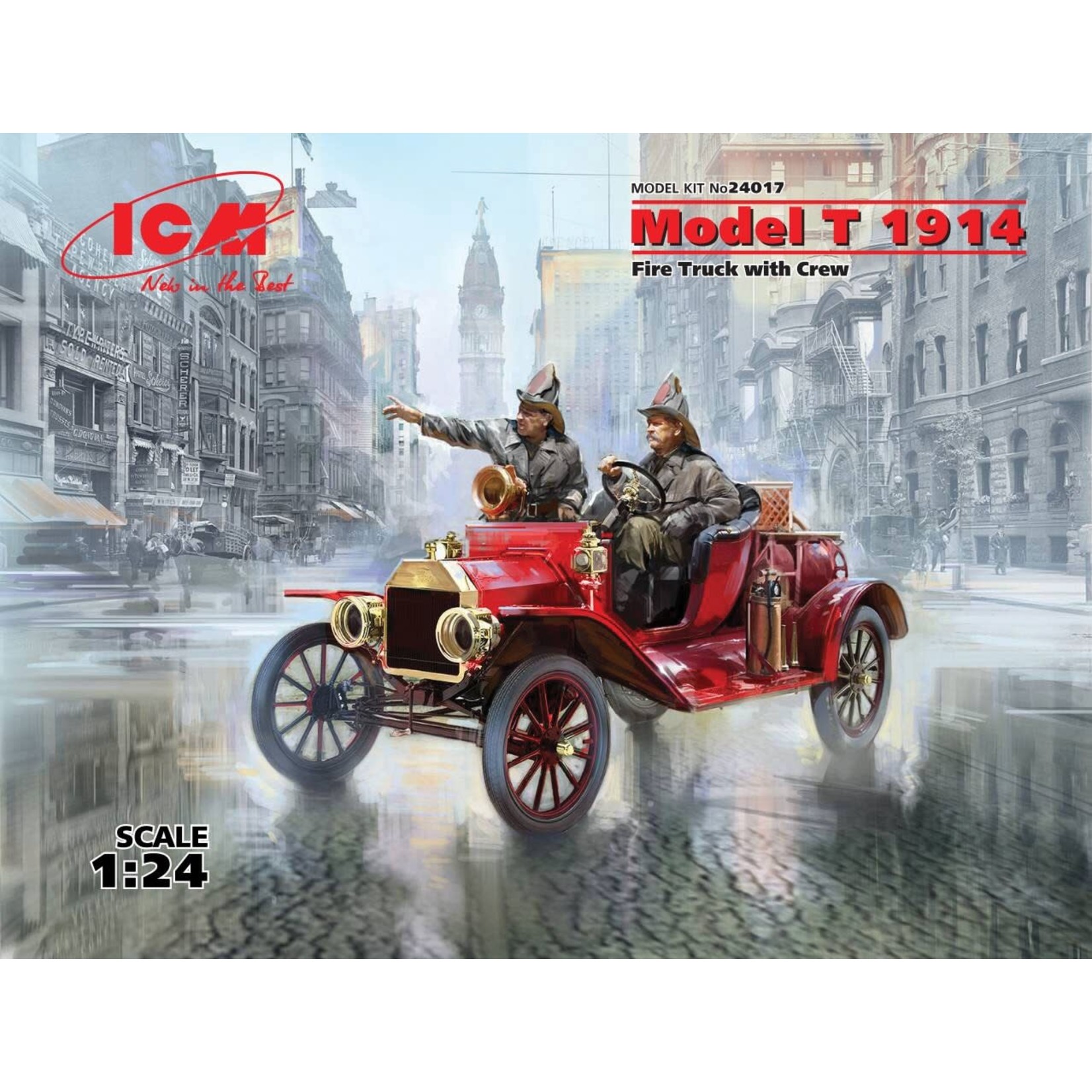 ICM ICM24017 Model T 1914 Fire Truck with Crew (1/24)