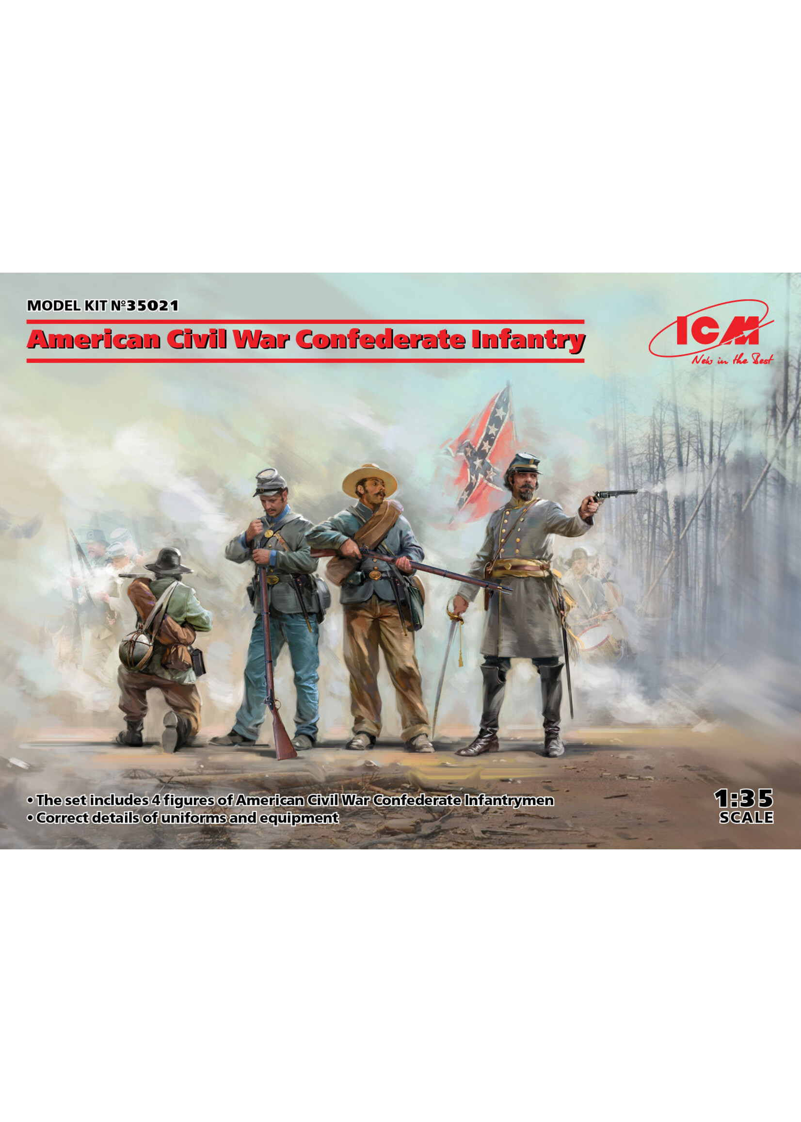 ICM ***ICM35021 American Civil War Confederate Infantry (1/35)