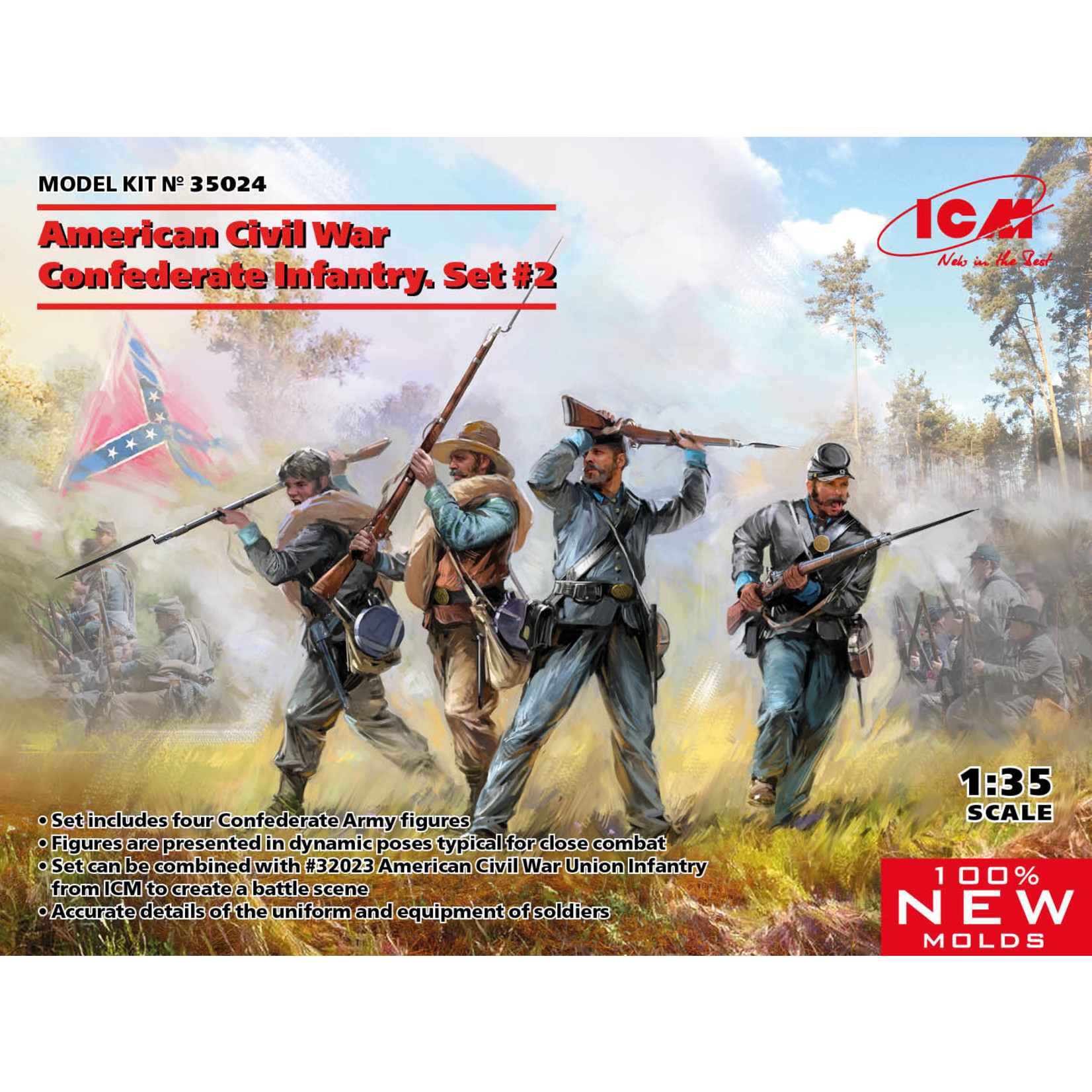 ICM ICM35024 American Civil War Confederate Infantry Set 2 (1/35)