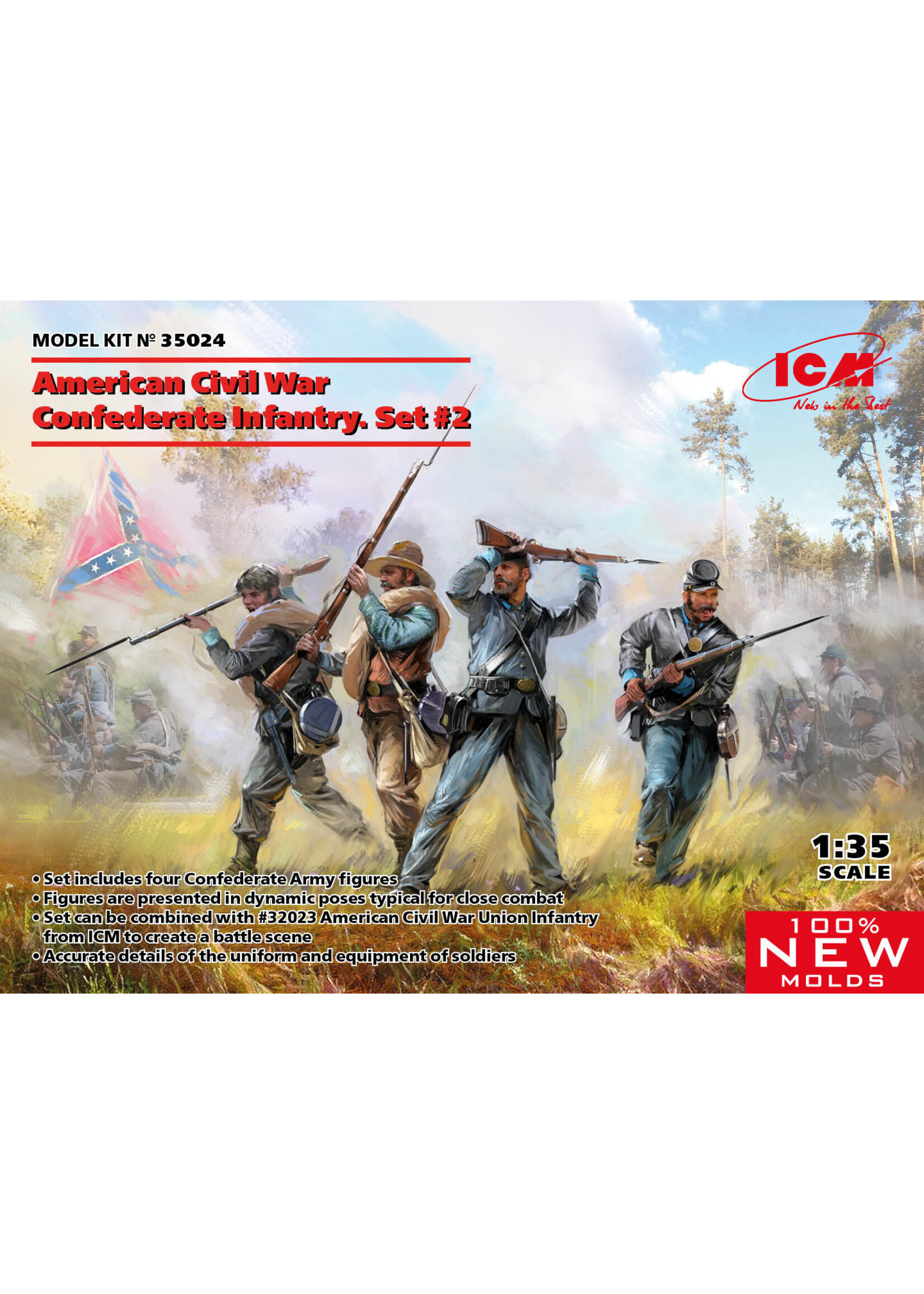 ICM ***ICM35024 American Civil War Confederate Infantry Set 2 (1/35)