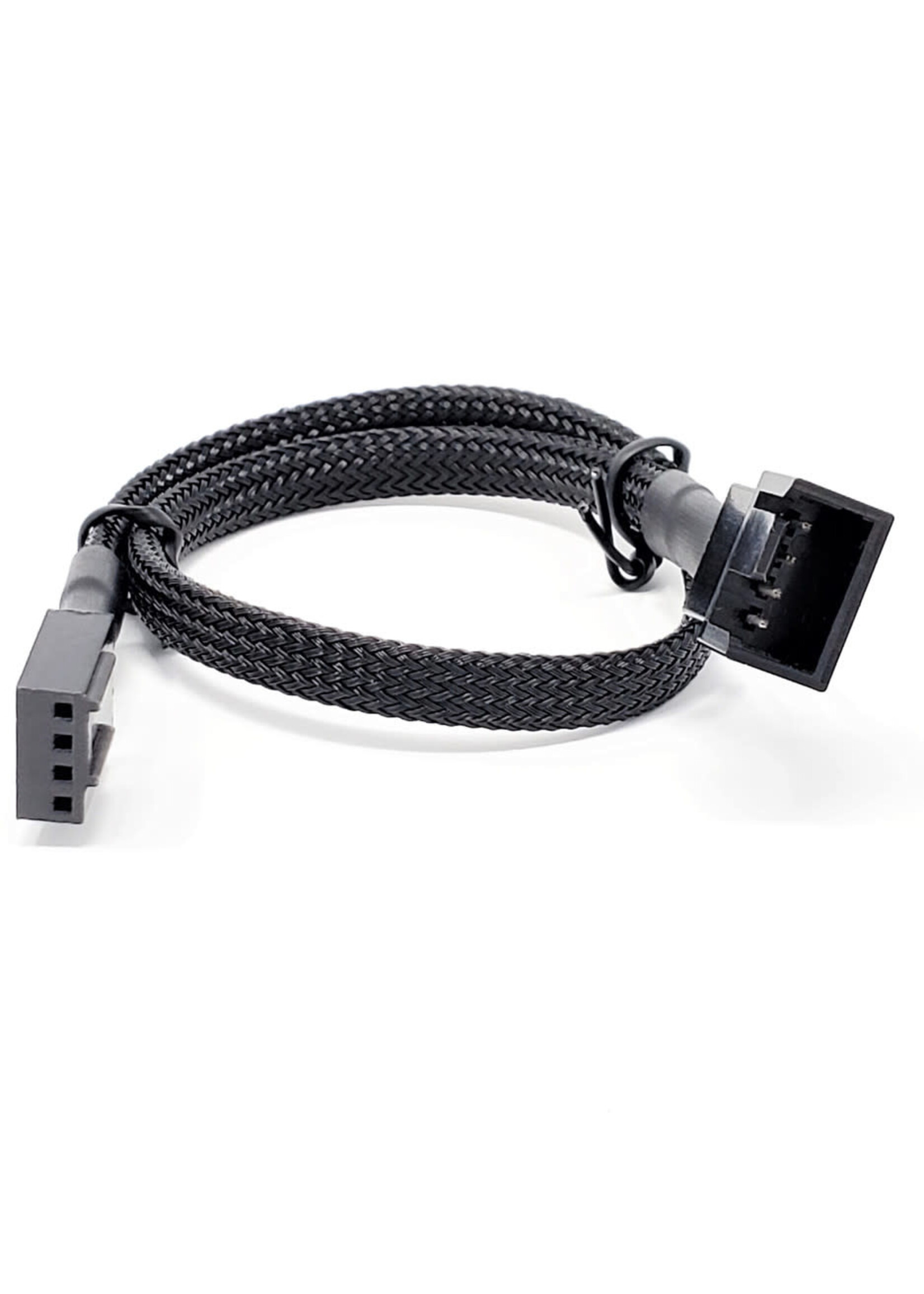 Micro Connectors Micro Connectors 30cm Sleeved PWM Fan Extension Cable Black