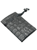 Foam Brain Games ***Dice Bag 1905 Black Leatherette with Skull