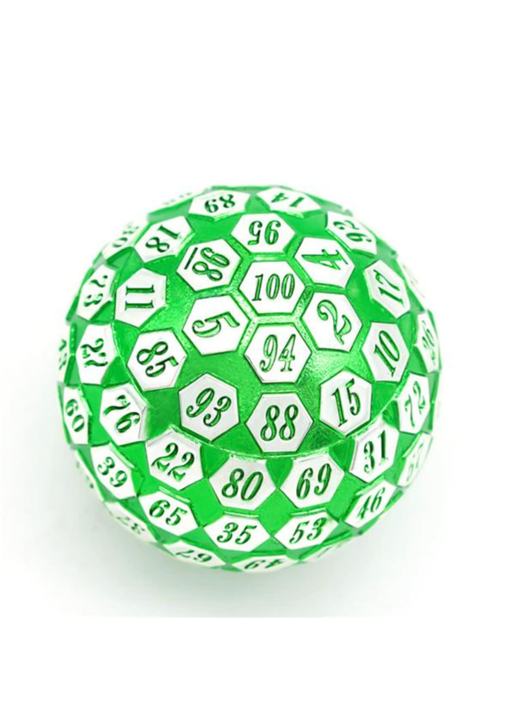 Foam Brain Games ***Dice 45mm FBG5029 1pc Metal D100 Green/Silver