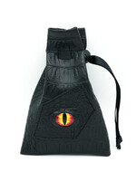 Dice Bag 1913 Black Leatherette Fire Demon Eye