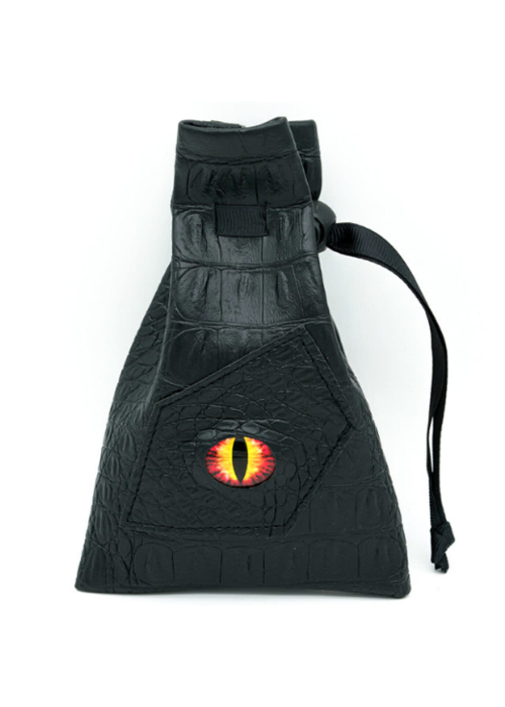 Dice Bag 1913 Black Leatherette Fire Demon Eye