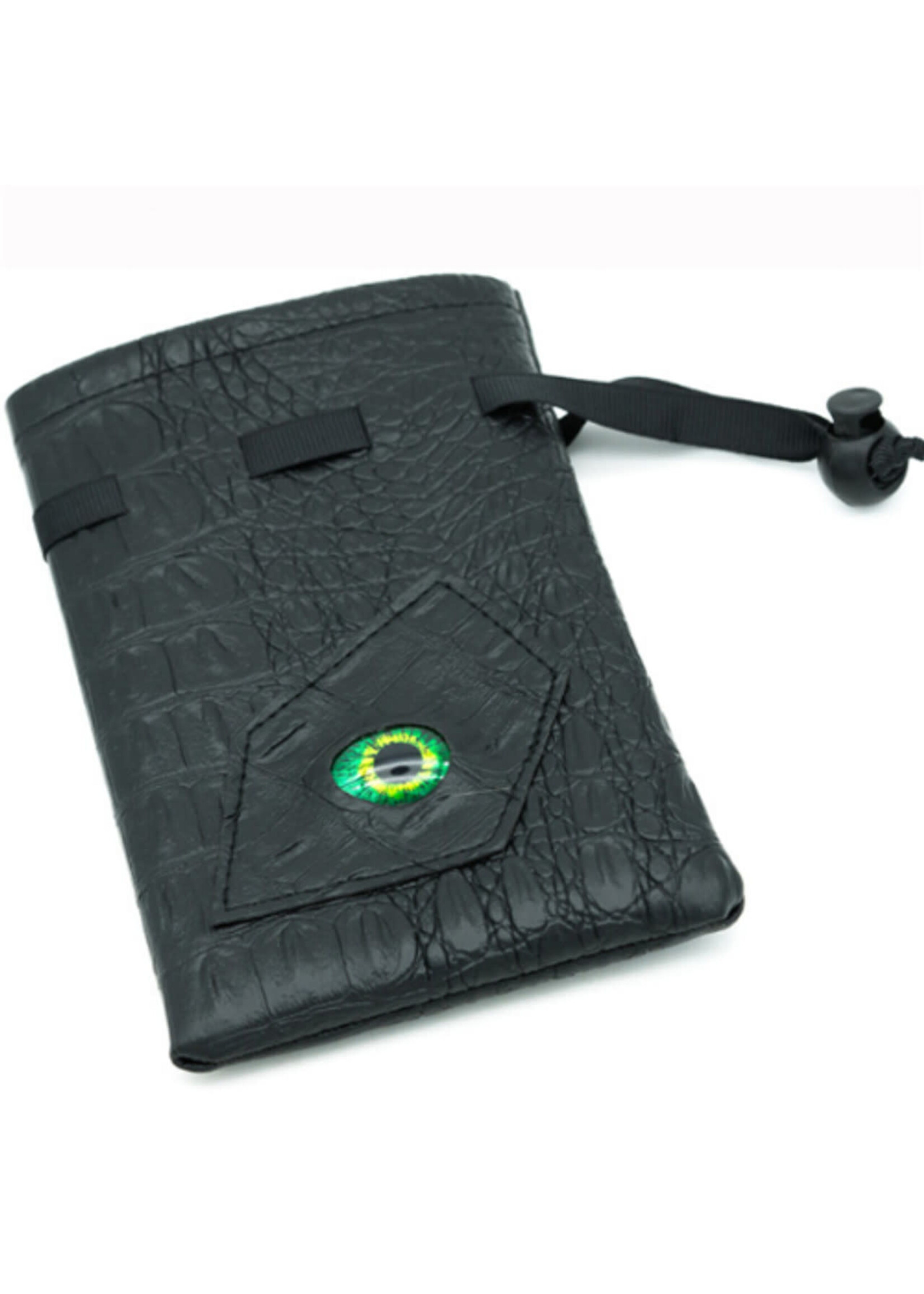 Dice Bag 1914 Black Leatherette Jade Dragon Eye