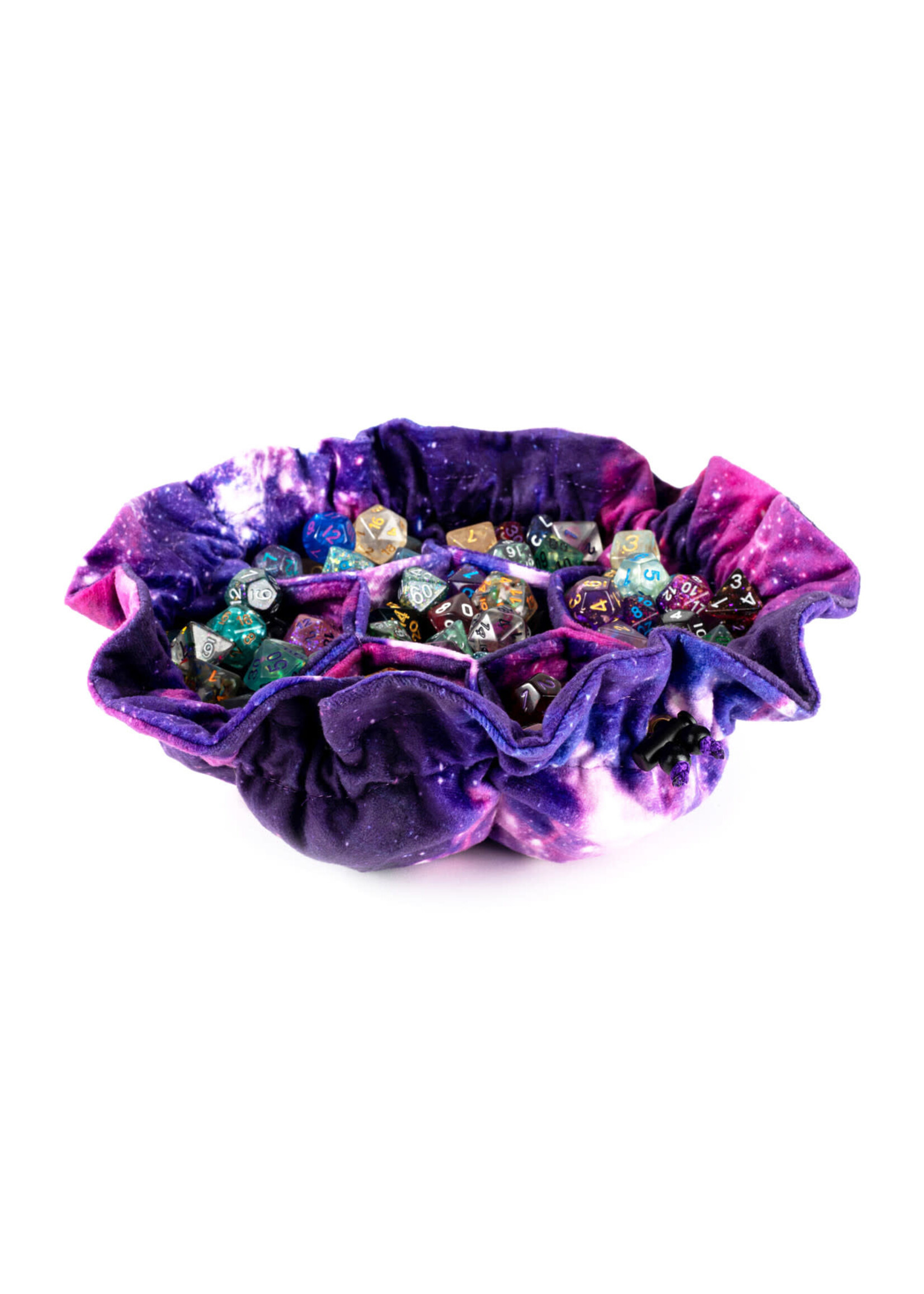 Metallic Dice Brand LLC ***Dice Bag 9102 Velvet Compartment with Pockets (Nebula)