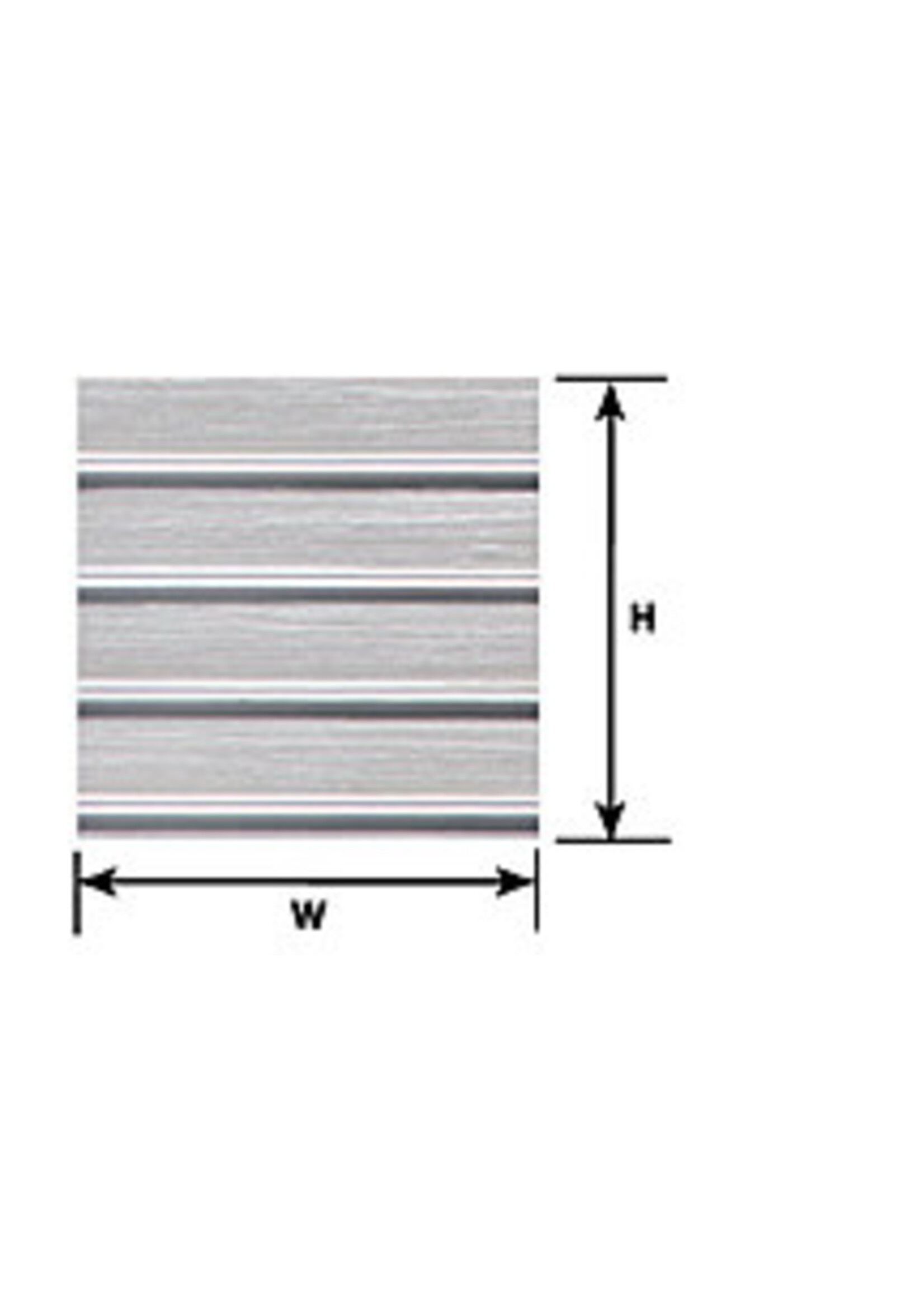 Plastruct PLA91513 Styrene G Scale Ribbed Roof Sheet