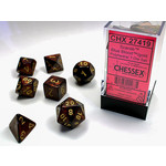 Chessex Dice RPG 27419 7pc Scarab Blue Blood/Gold