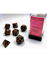 Chessex Dice RPG 27419 7pc Scarab Blue Blood/Gold