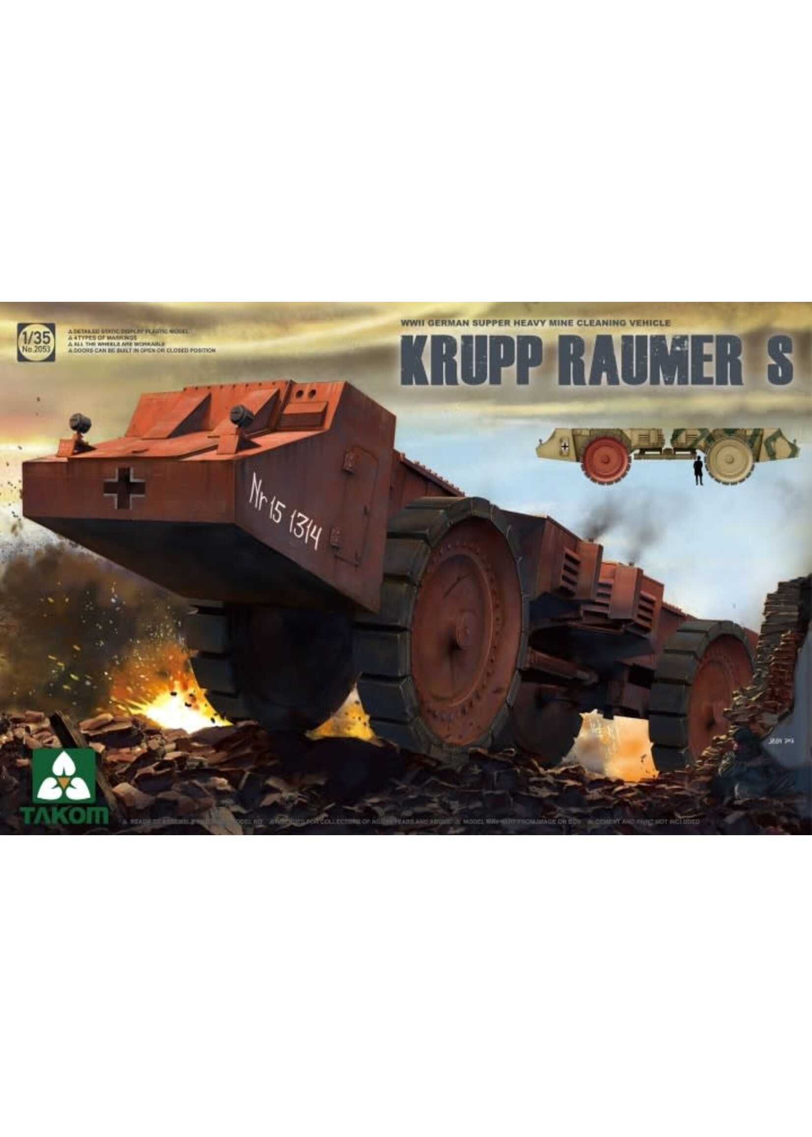 Takom ***TAK2053 Krupp Raumer S Super Heavy Mine Cleaning Vehicle (1/35)