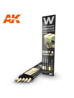 AK Interactive AK-10044 Watercolor Pencil Splashes/Dirt/Stains (5 Pack)