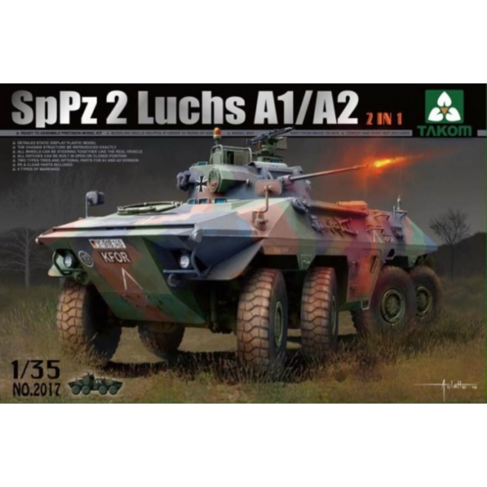 Takom TAK2017 Bundeswehr SpPz 2 Luchs A1/A2 2 in 1 (1/35)