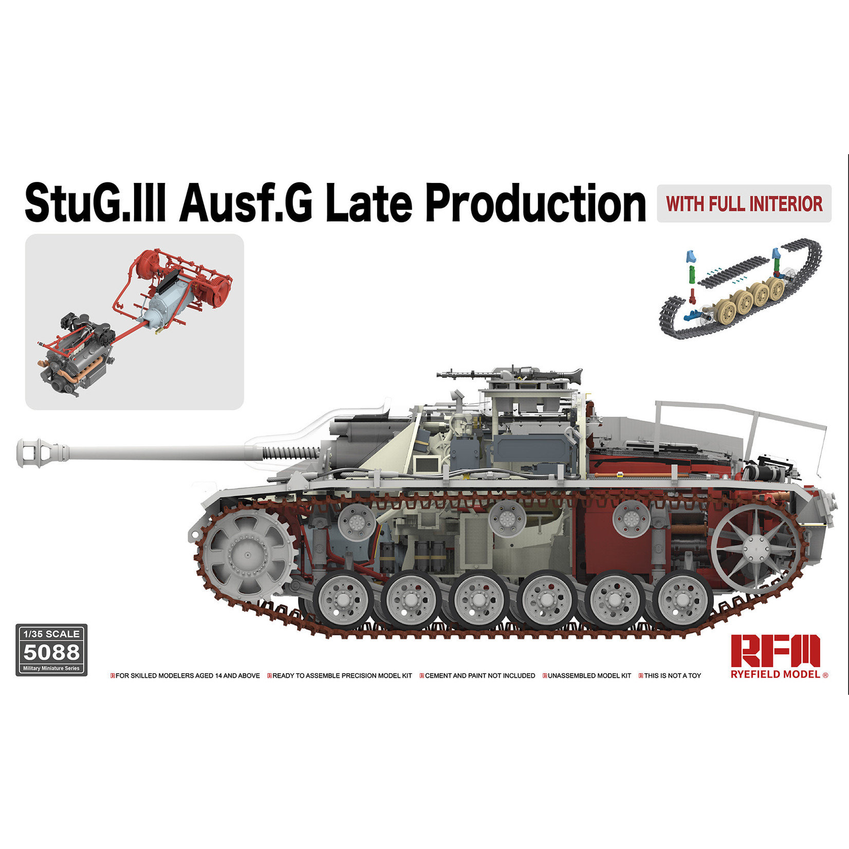 Rye Field Model RFMRM5088 StuG.III Ausf.G Late Production with Full Interior (1/35)