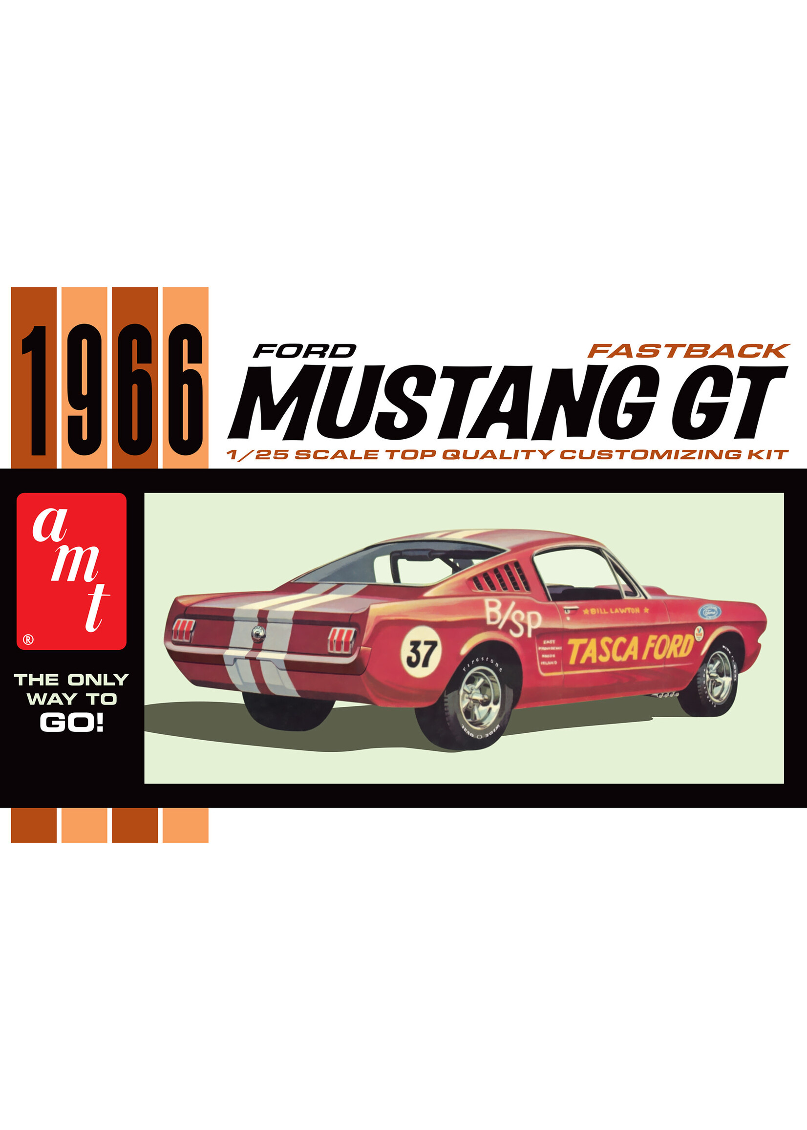 AMT AMT1305 1966 Ford Mustang GT Fastback 2+2 (1/25)