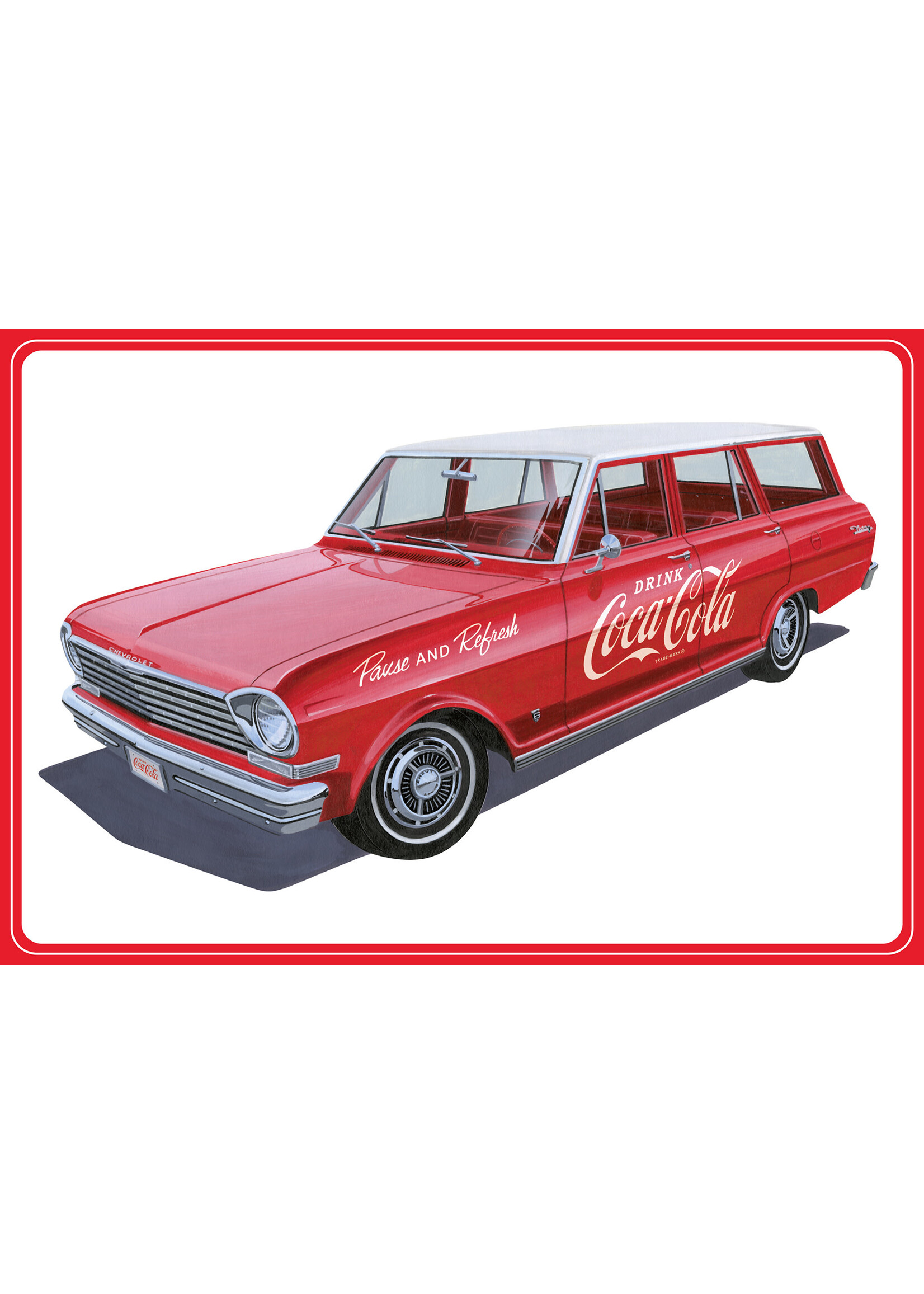 AMT AMT1353 1963 Chevy Nova Wagon with Coke Crates (1/25)