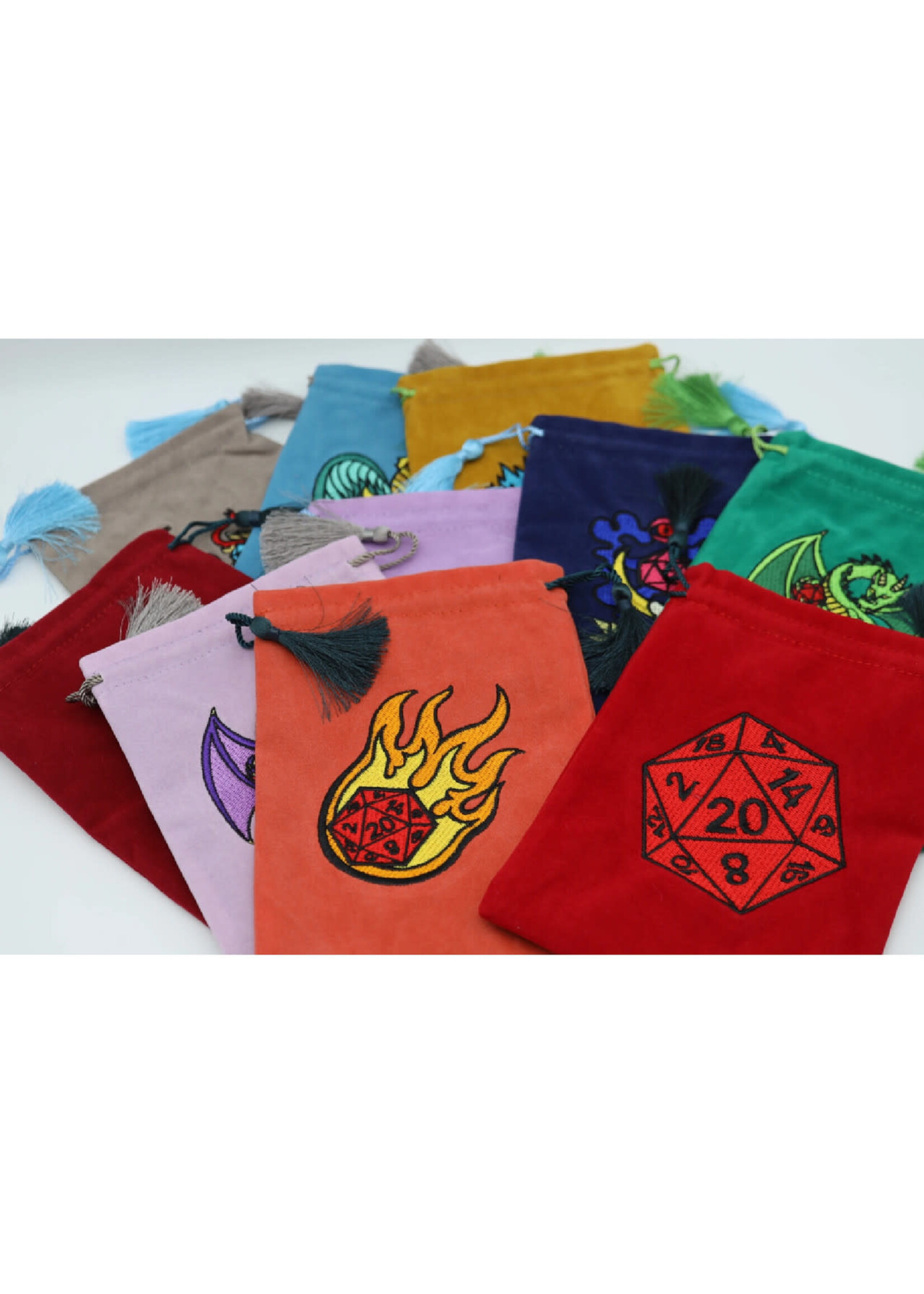 Foam Brain Games Dice Bag FBG0029 Small Faux Suede with Drawstring
