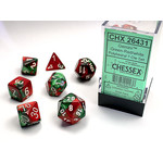 Chessex Dice RPG 26431 7pc Gemini Green-Red/White