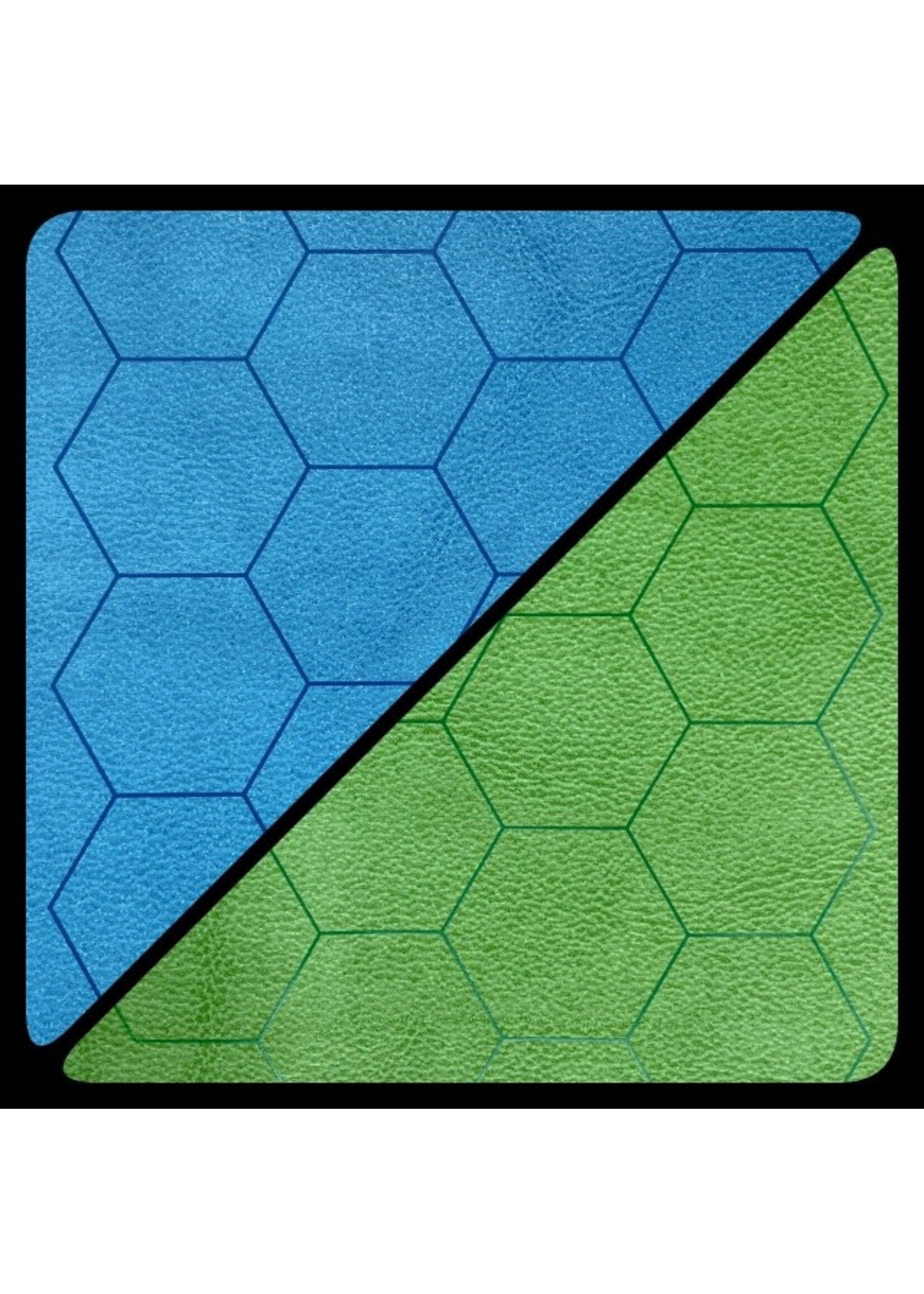 Chessex ***Battle Mat 96665 Small Hex 26x23.5 inch Reversible Blue Green