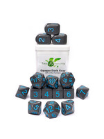 Role 4 Initiative Dice RPG 50019 15pc Opaque Dark Gray/Light Blue